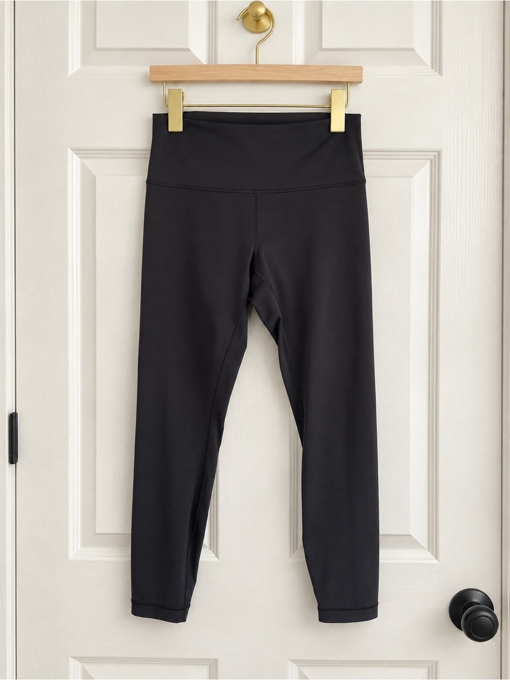 Lululemon Wunder Under High-Rise Crop Leggings Black Size 8 EUC